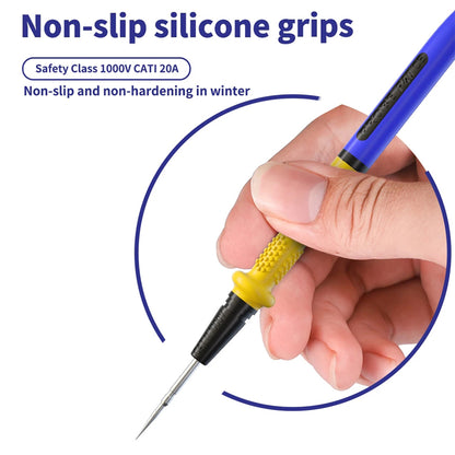 MECHANIC P30 P40 Multimeter Pen 1000V 20A Soft Anti-Scalding Silicone Wire Extra Tip Probe Test Pen for Digital Multimeter