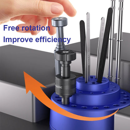 MECHANIC R38 360° Rotatable Multi-functional Repair Tool Storage Box Screwdriver Tweezers Soldering Iron Tips Storage Rack