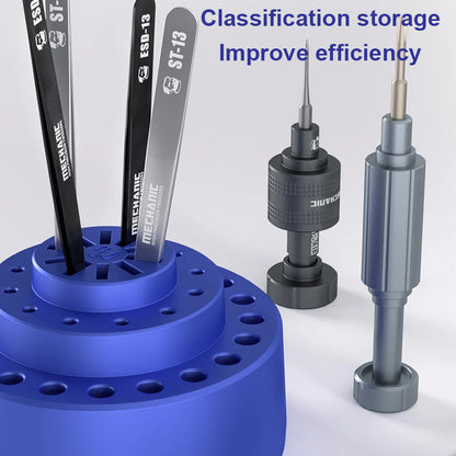 MECHANIC R38 360° Rotatable Multi-functional Repair Tool Storage Box Screwdriver Tweezers Soldering Iron Tips Storage Rack