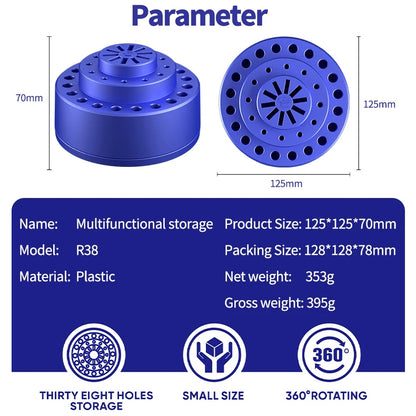 MECHANIC R38 360° Rotatable Multi-functional Repair Tool Storage Box Screwdriver Tweezers Soldering Iron Tips Storage Rack