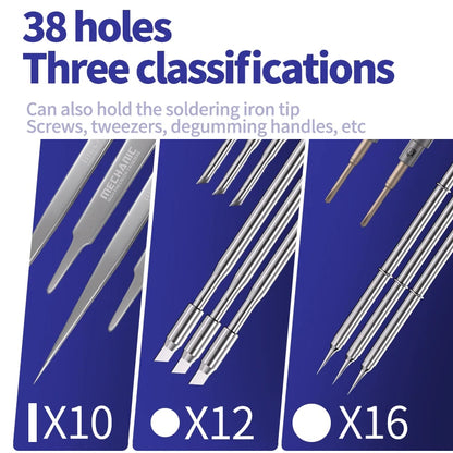 MECHANIC R38 360° Rotatable Multi-functional Repair Tool Storage Box Screwdriver Tweezers Soldering Iron Tips Storage Rack