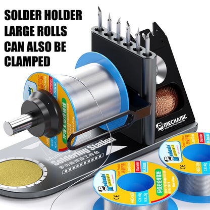 MECHANIC RS5 Multi Functional Welding Soldering Iron Holder with Iron Tip Placement Hole Sponge Pad Tin Wire Placement Rack