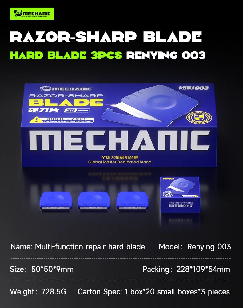 MECHANIC Multi-function Dismounting Blade Renying 009 Silicone Blade Anti-slip Safetyfor Removable Mobile Phone Screen Cover