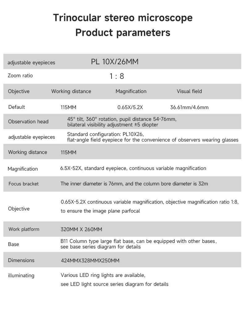 MECHANIC Super X Pro -B11 Trinocular Stereo Microscope 6.5X-52X Continuous Zoom for PCB Phone Soldering Repair Microscope Tool