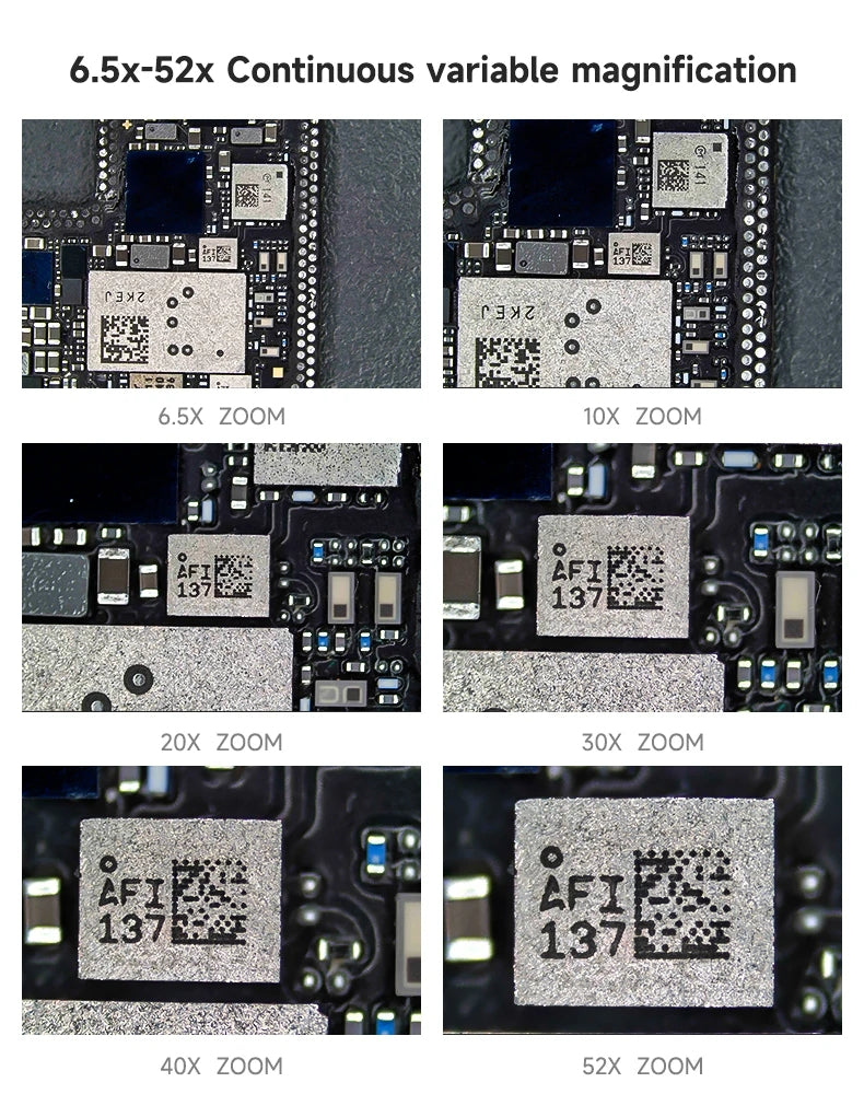 MECHANIC Super X Pro -B11 Trinocular Stereo Microscope 6.5X-52X Continuous Zoom for PCB Phone Soldering Repair Microscope Tool