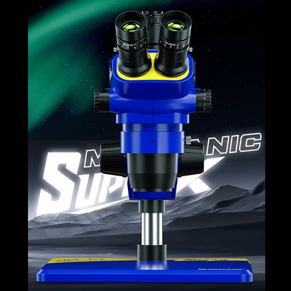 MECHANIC Super X-B11 Industrial Trinocular Stereo Microscope HD Electronic Magnified 6.7-45X Continuou Zoom Observation Platform