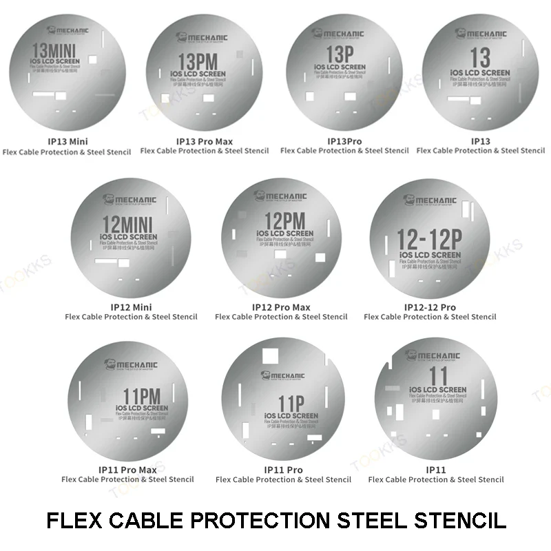MECHANIC UFO Series High Temperature Resistance Quare Round Hole BGA Reballing Steel Stencil