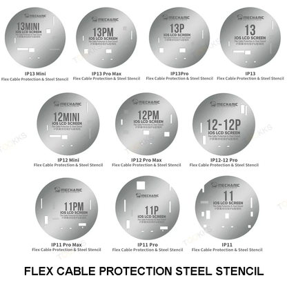 MECHANIC UFO Series High Temperature Resistance Quare Round Hole BGA Reballing Steel Stencil