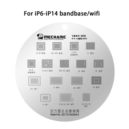 MECHANIC UFO Series High Temperature Resistance Quare Round Hole BGA Reballing Steel Stencil