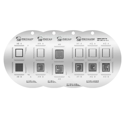MECHANIC UFO Series High Temperature Resistance Quare Round Hole BGA Reballing Steel Stencil