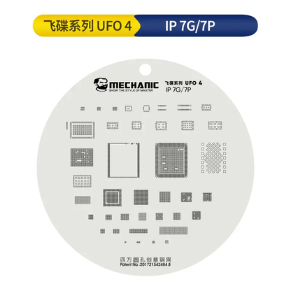 MECHANIC UFO Series High Temperature Resistance Quare Round Hole BGA Reballing Steel Stencil
