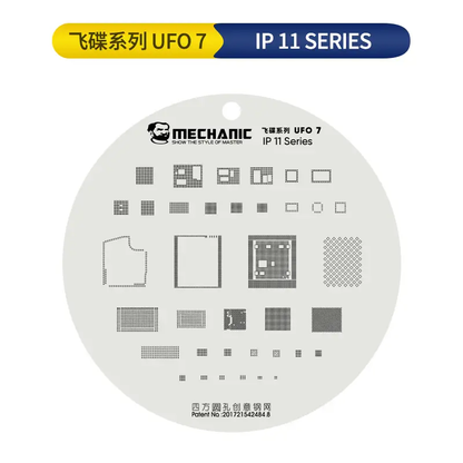MECHANIC UFO Series High Temperature Resistance Quare Round Hole BGA Reballing Steel Stencil