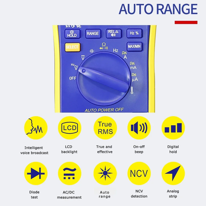 Multimeter Automatic Range MECHANIC V96C High Precision Digital Display Voice AC DC Voltage Current Resistance Measurement Tool