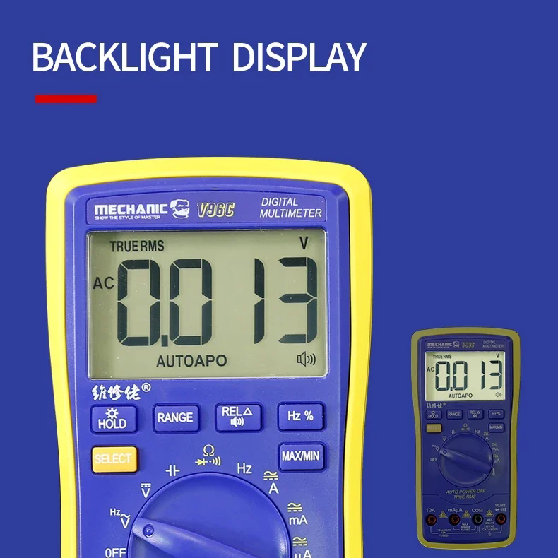 Multimeter Automatic Range MECHANIC V96C High Precision Digital Display Voice AC DC Voltage Current Resistance Measurement Tool