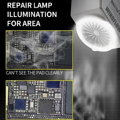Mechanic Windflow X Exhaust Fan With Light Powerful Smoke Exhaust for Microscopes Mobile Phone Motherboard Welding Repair tools