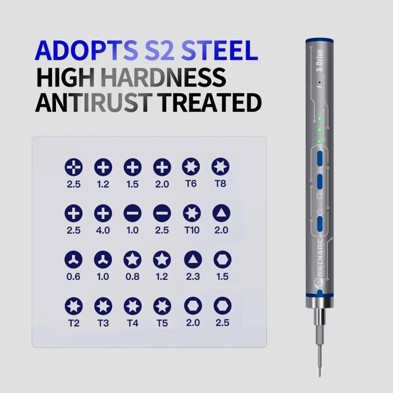 MECHANIC X-DRIVE Multifunctional Electric Manual Integrated Screwdriver Set High Hardness Mobile Phone Disassembly Repair Tool
