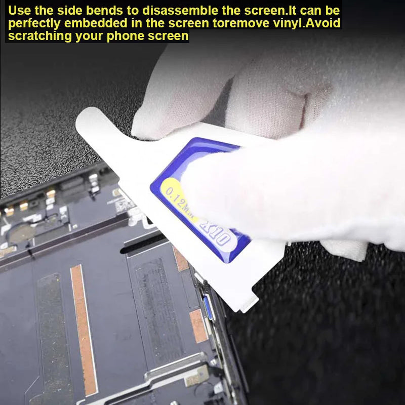 MECHANIC X10 Ultra Thin Steel Disassemble Sheet 0.12mm Thickness Stainless Steel Card LCD Mobile Phone Screen Sheet Opening Tool