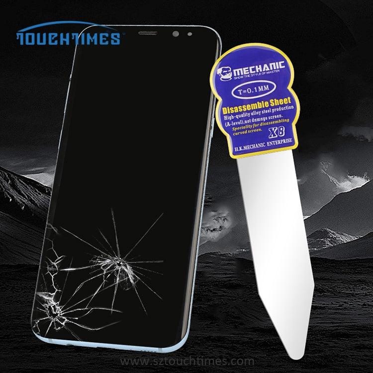 MECHANIC X8 Alloy Steel Pry Opening Card 0.1mm Ultra-Thin for Mobile Phone Curved Screen Disassembly Repair Tools