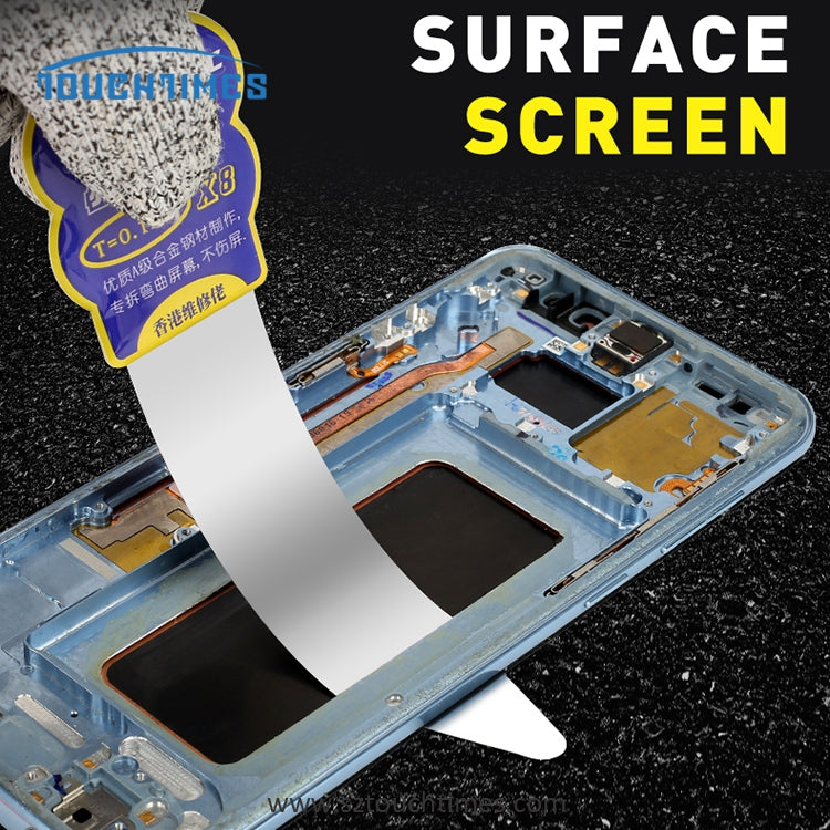MECHANIC X8 Alloy Steel Pry Opening Card 0.1mm Ultra-Thin for Mobile Phone Curved Screen Disassembly Repair Tools