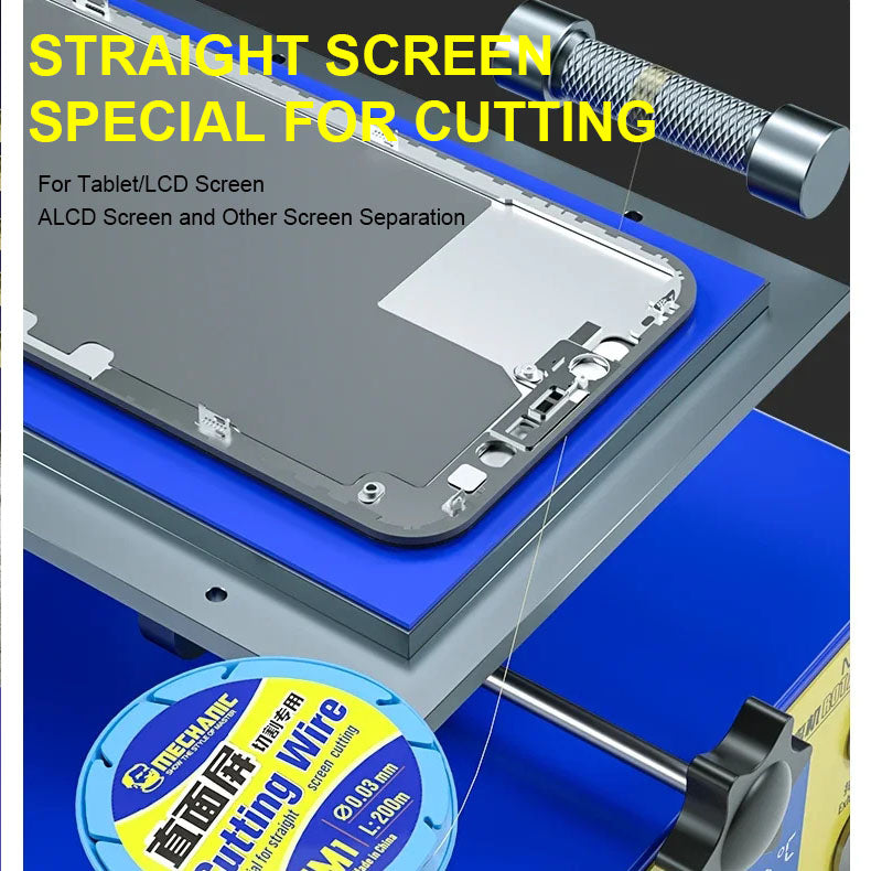 MECHANIC QM1 ZM1 Screen Cutting Wire 0.028 0.03mm Width Special Design For Curved Straight Phone Screen Cutting Separator Repair