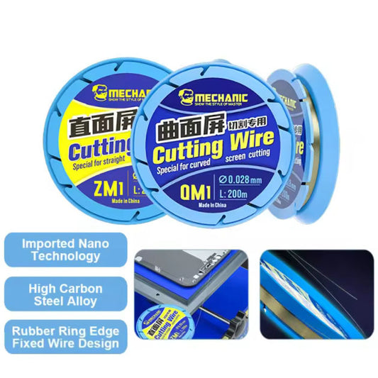 MECHANIC QM1 ZM1 Screen Cutting Wire 0.028 0.03mm Width Special Design For Curved Straight Phone Screen Cutting Separator Repair