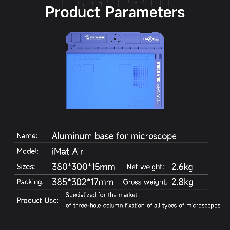 Mechanic Multifunction Aluminum Alloy Microscope Universal Base Mobile Phone BGA Soldering Repair Platform Stand Worktable Base