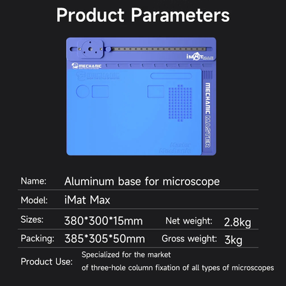 Mechanic Multifunction Aluminum Alloy Microscope Universal Base Mobile Phone BGA Soldering Repair Platform Stand Worktable Base