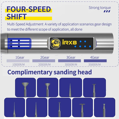 MECHANIC IRX8 Electric Sanding Polishing pen Grinder High Speed Motor Chip Carving For Phone Repair