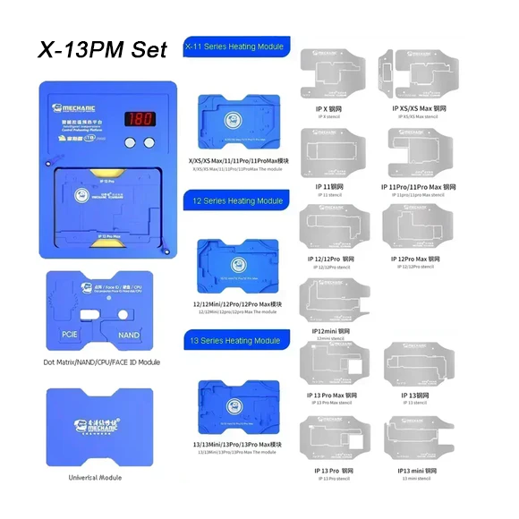 MECHANIC IT3 Pro Intelligent Preheating Platform for IPhone X-15PM Motherboard Layered Chip BGA Template Dot Matrix Repair Tool